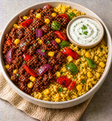 BBQ Mince Beef & Sweetcorn Rice Bowl