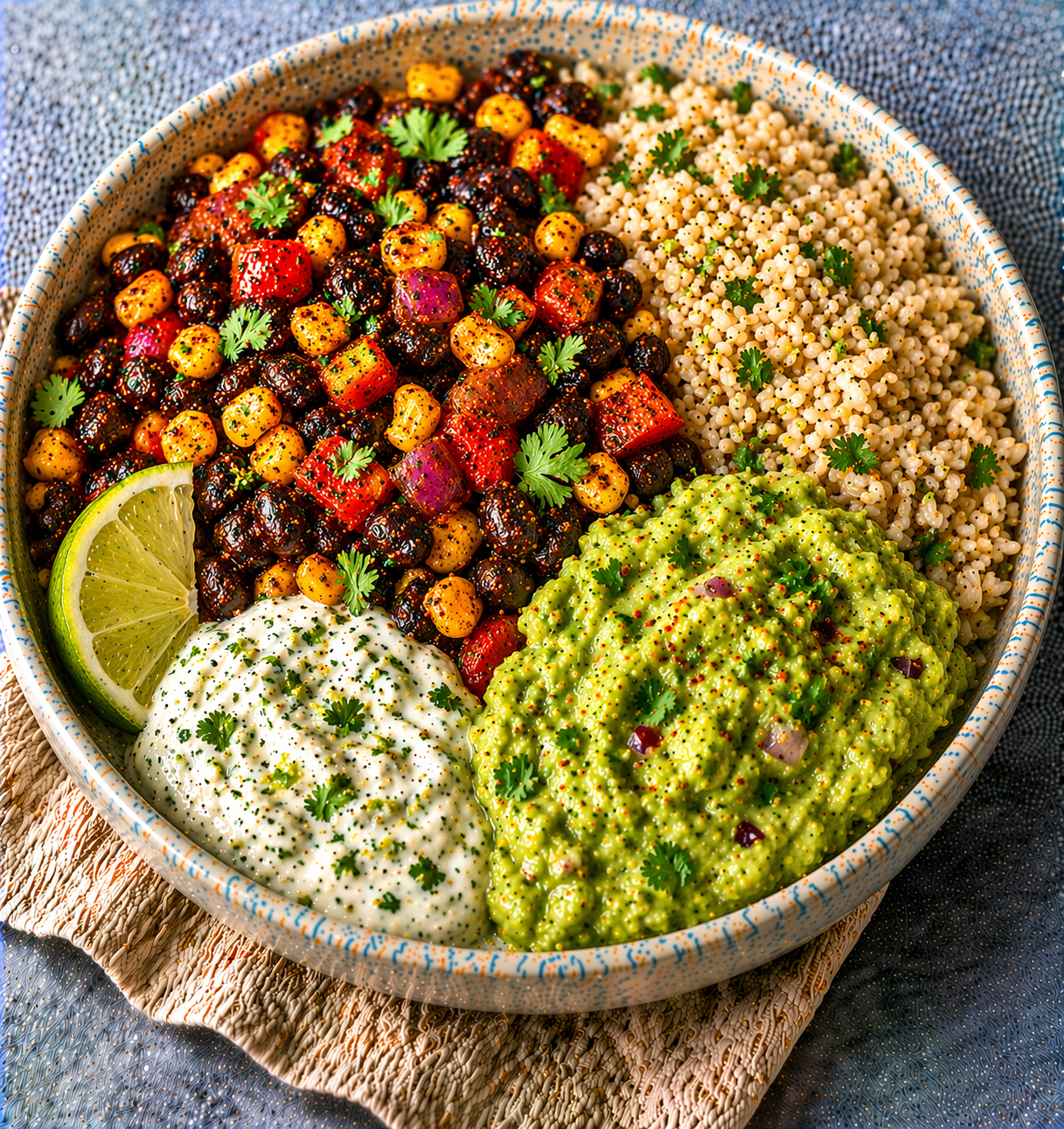 Black Bean, Corn Burrito Bowl