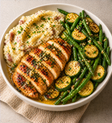Buttery Garlic Chicken & Mash