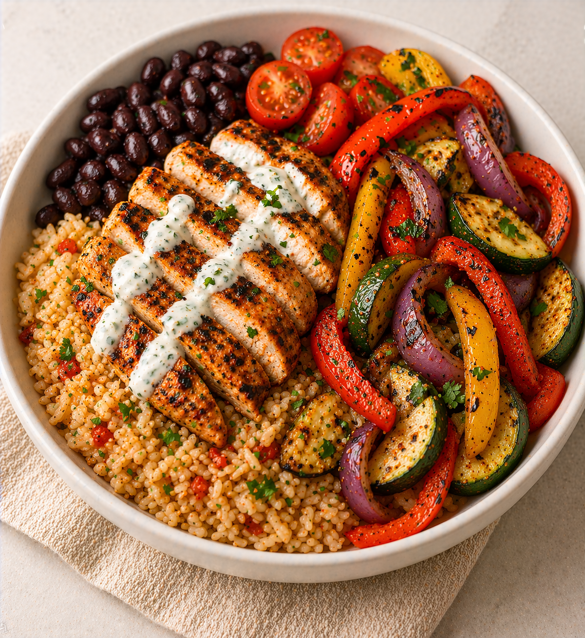 Chicken Fajita Rice Bowl