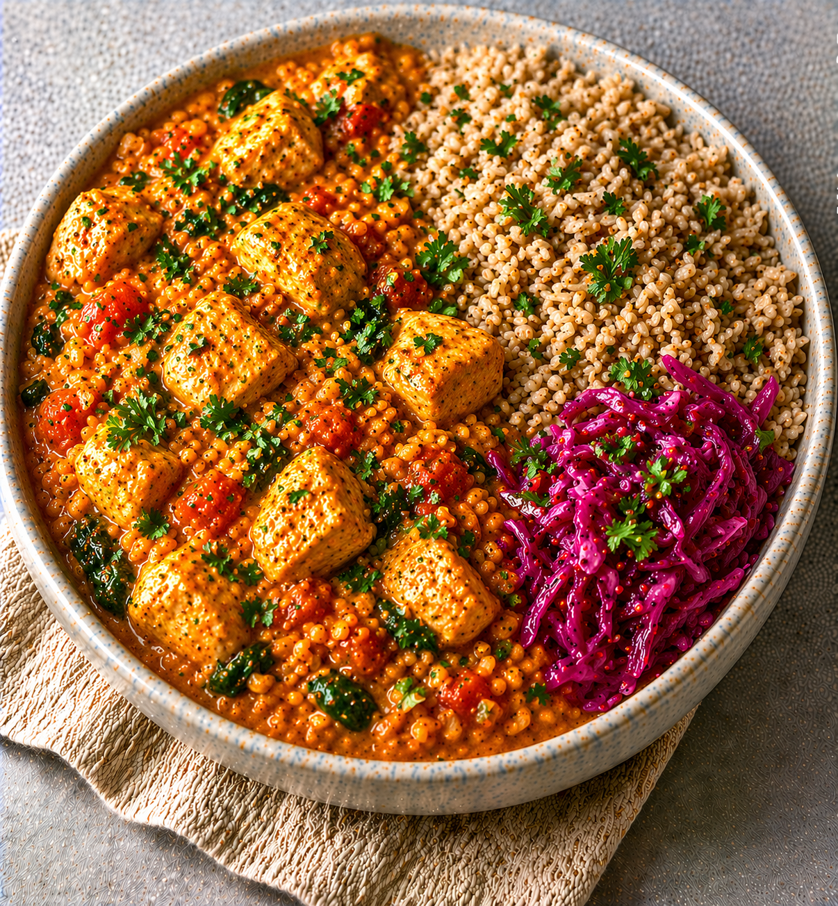 Chicken & Red Lentil Curry with Wholegrain Rice