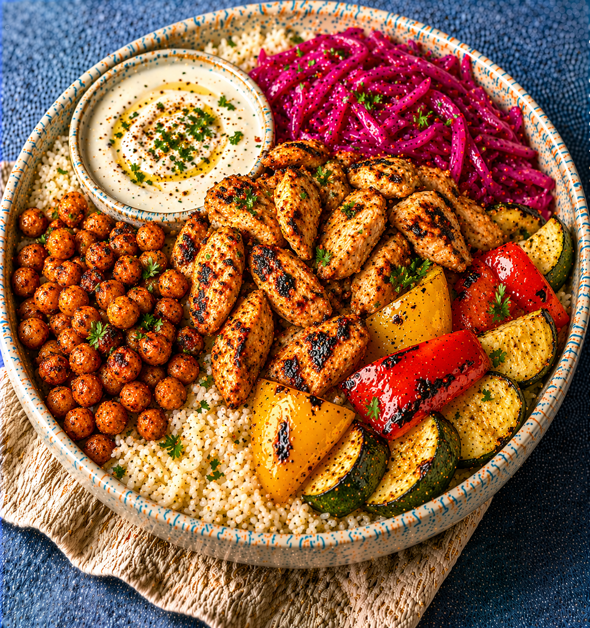 Chicken & Roasted Chickpea Shawarma Bowl
