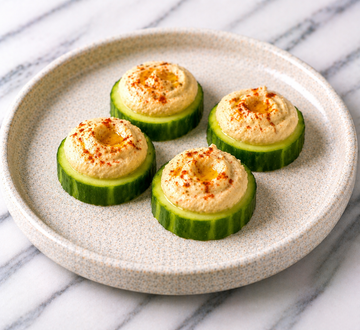 Cucumber & Hummus Bites
