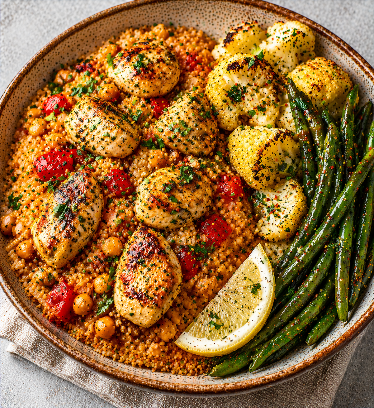 Garlic and Herb Chicken Bulgur