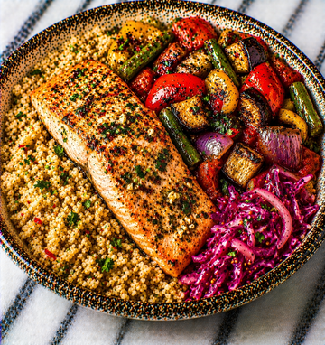 Garlic and Herb Salmon (Bulgur)