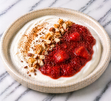 Greek Yogurt with homemade strawberry chia jam