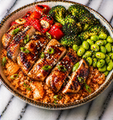 Korean Style Chicken Rice Bowl