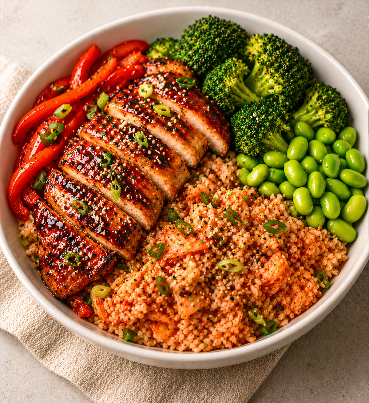 Korean Style Chicken Rice Bowl