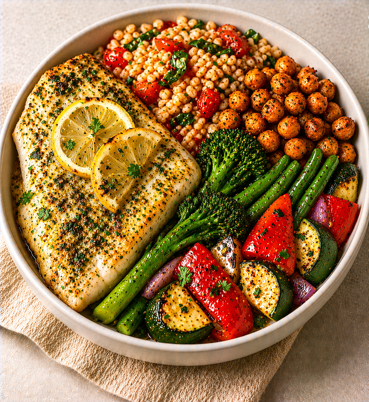 Lemon and Herb Seabass
