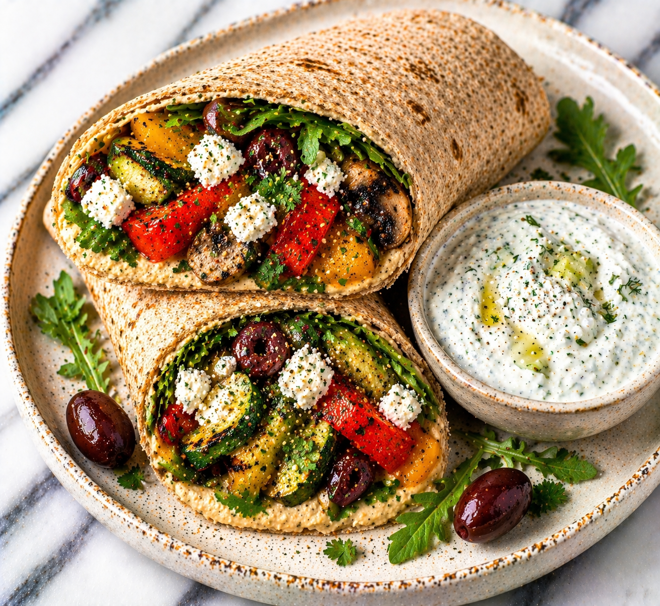 Mediterranean Veggie Wrap