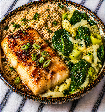 Miso Cod and Greens