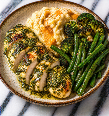 Pesto Chicken & Cauliflower Mash