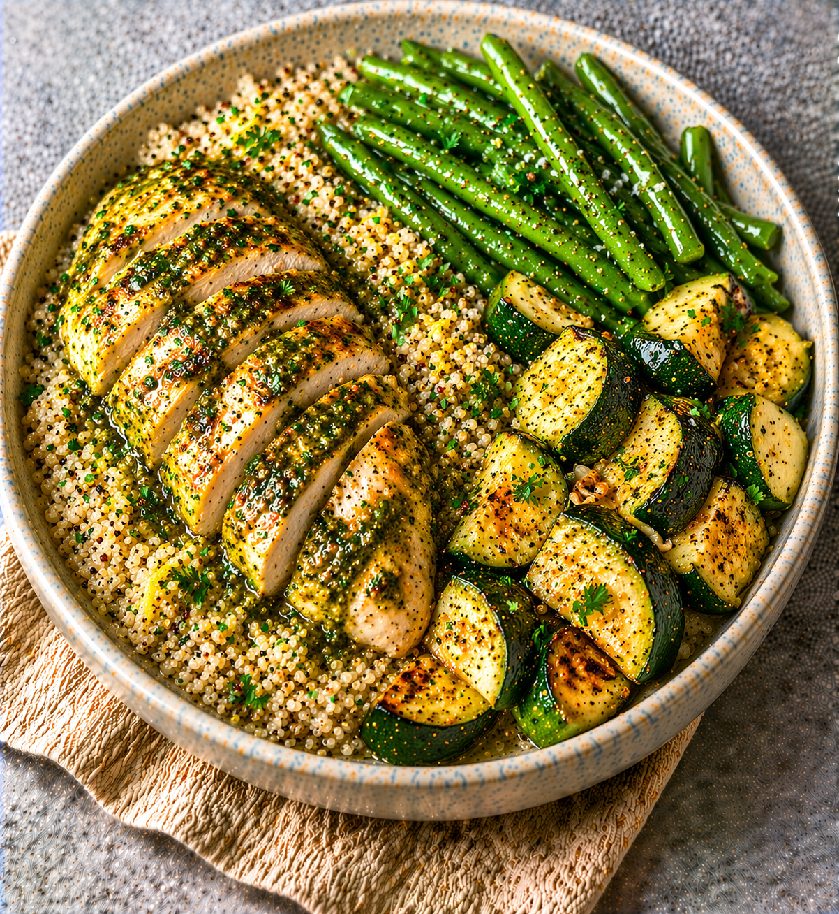 Pesto Chicken with Quinoa