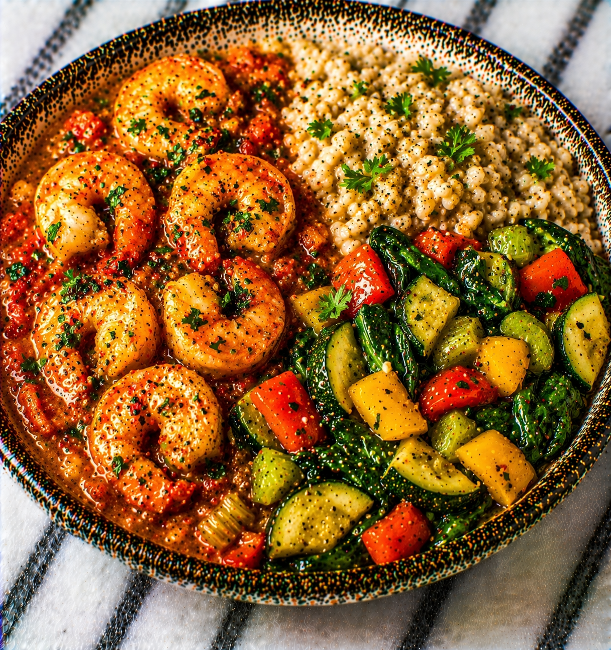 Prawn with Pearl Barley Casserole