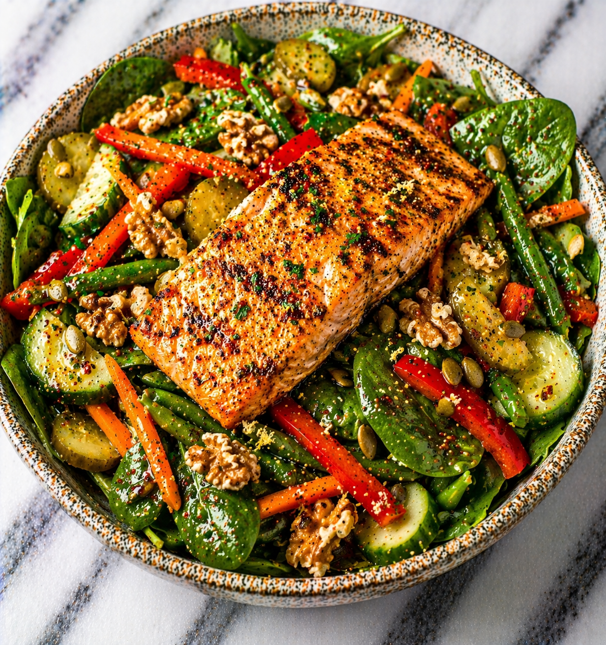 Salmon and Spinach Salad