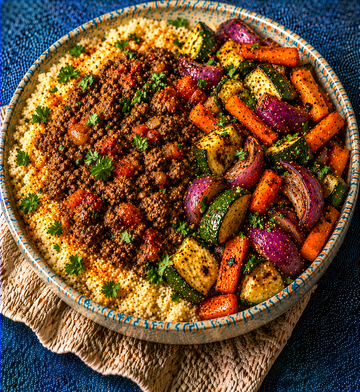 Spiced Beef & Vegetable Couscous Bowl