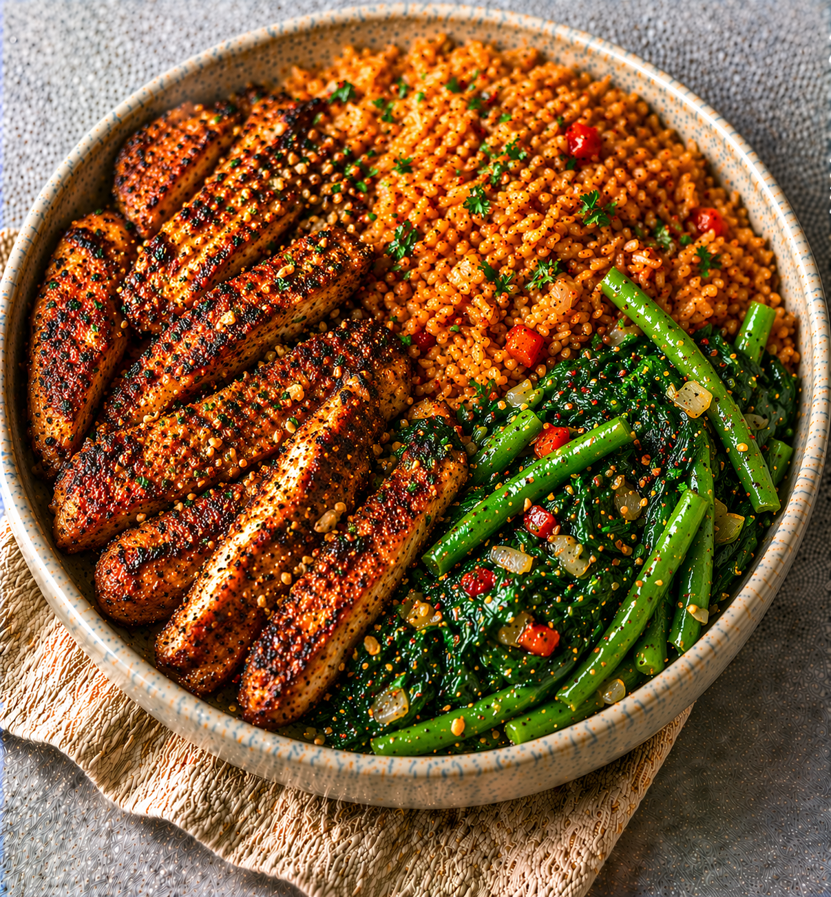 Suya Chicken with Jollof Rice