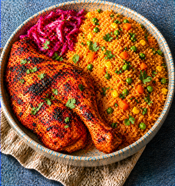 Tandoori Chicken with Tomato Rice