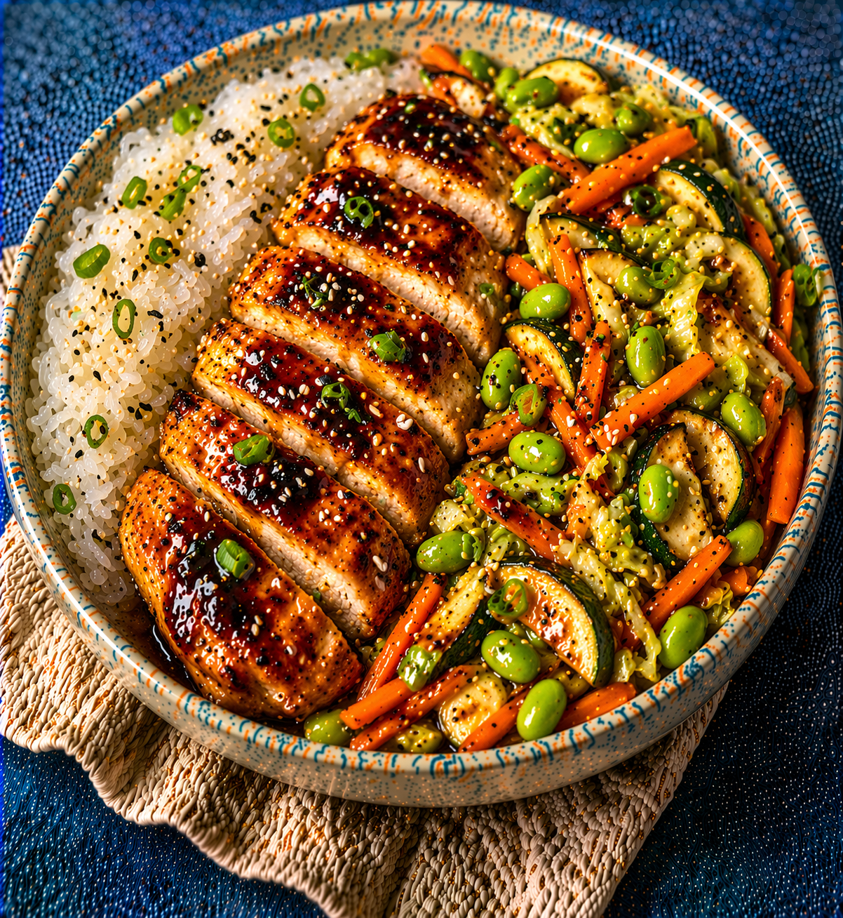 Teriyaki Chicken with Shirataki Rice & Stir Fry Veg
